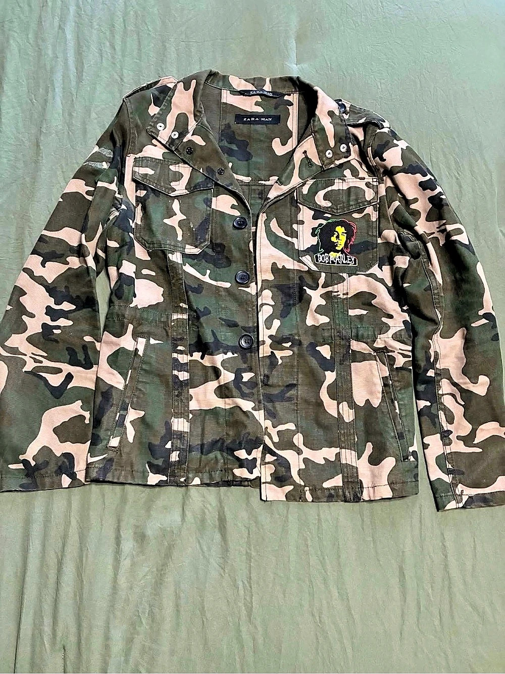 Zara Man Men's Camo Military Jacket